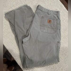 Carhartt Gray Cargo Pants Durable Cotton Blend